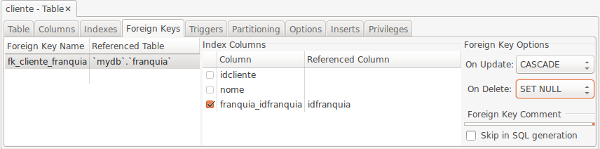 MySQL Workbench foreign key