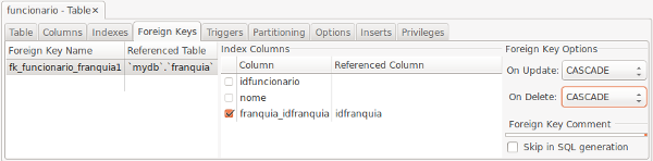 MySQL Workbench foreign key